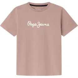 Pepe Jeans für Jungen. PB503975 Neu Kunst-T-Shirt rosa (12años= 152cm), Lässig, Baumwolle, Kurzarm, Nachhaltig, Kinderbekleidung
