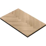 FISHBONE STEEL | Gastro Fischgrät Tischplatte | B:T 130 x 80 cm | 5cm | Eiche | Rechteckig