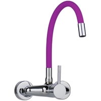 ATCO® TENTO chrom/violett Wandarmatur mit Silikon-Auslauf Küchenarmatur Armatur