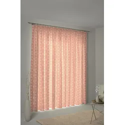 Vorhang ADAM "Retro Floret" Gr. 2, orange, B:145cm H:175cm, Jacquard, Baumwolle (Bio-Baumwolle), Gardinen