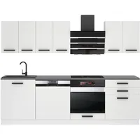 Belini Küchenzeile Susan 240 cm Weiß matt