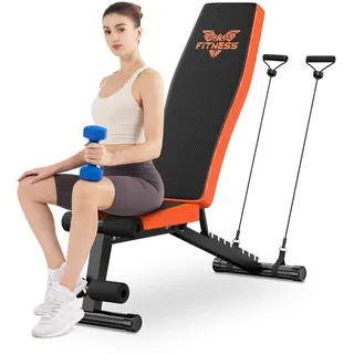 Botifly Verstellbare Hantelbank Klappbar Trainingsbank Schrägbank mit 8-Fach Verstellbarer Rückenlehne Fitness Bank Schrägbank für Ganzkörper-workout Gewichtskapazitäts, 660lbs