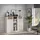 Forte Highboard 159,6 x 128,3 x 41,3 cm Weiß / Antikeiche