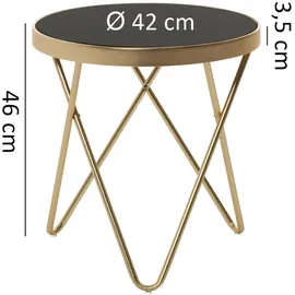 KADIMA DESIGN Design Beistelltisch PARMA 42x46x42cm Couchtisch Rund /Matt | Gr.: onesize