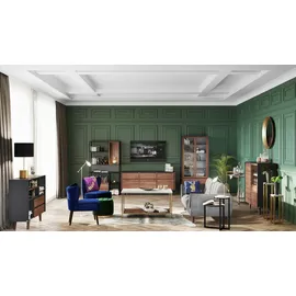 Playboy Schlafsofa Samt 2-Sitzer Grau