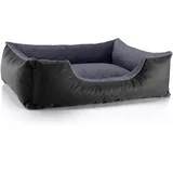 BedDog Hundebett Teddy L 80 x 65 cm grau-schwarz
