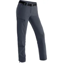 Funktionshose MAIER SPORTS "Inara slim", Damen, Gr. 19, Kurzgrößen, grau, 90% Polyamid, 10% Elasthan, Hosen, Herren Wanderhose, atmungsaktive Outdoor-Hose, 4 Taschen, Slim Fit