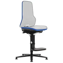 Arbeitsstuhl Neon 3, Aufstiegshilfe/Gleiter, ESD, Synchrontechnik, orange