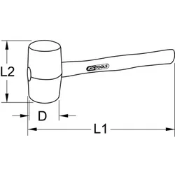 Gummihammer weiss, 735g