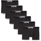 Levis Levi's Herren Levi's Men's Solid Basic Boxers (6 pack) Boxer Shorts, Schwarz, S
