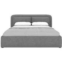 FEDVE Polsterbett, Dunkelgrau, Textil, 140x200 cm, Schlafzimmer, Betten, Polsterbetten