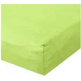 BettwarenShop Spannbettlaken Baumwolle-Jersey-Elasthan 120 x 200 - 130 x 220 cm grün