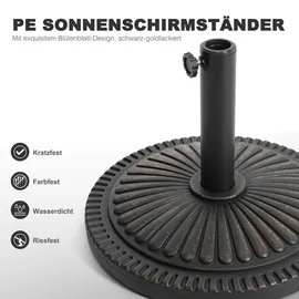 avestar Schirmständer Aluminium 15 kg Schwarz