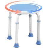 NAIZY Duschhocker 36-51cm Höhenverstellbar Duschstuhl Badhocker 360°Drehbarer Duschhilfe Anti-Rutsch Duschsitz aus Alu und Kunststoff, (Typ A)