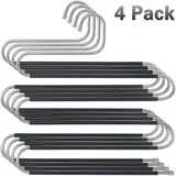 Mehrfach-Hosenbügel, stabil und platzsparend, aus Metall, für 5 Hosen, rutschfest, S-förmig.