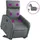 vidaXL Massagesessel mit Aufstehhilfe Kunstleder 89,5 x 95,5 x 0 cm Grau elektrisch