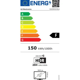 LG OLED83G39LA 83" 4K OLED evo TV G3