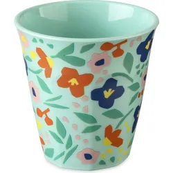Nora Becher S mit Blumenmuster meerblau