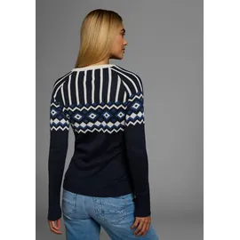 AJC Jacquardpullover mit Norwegermuster in verschiedenen Farbvarianten, weiß