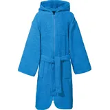 Erwin Müller Frottier Kinder-Kapuzenbademantel in blau | Gr.: 134/140
