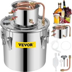 VEVOR 8,5 Uk Gal Alkohol Distiller Behälter Destiller Zubehör für die Fermentation Gärbehälter Edelstahl Bierbraugerät Gärbottich Gärfass