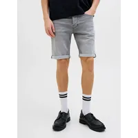 JACK & JONES Herren, Jeans Short JJIRICK JJICON I.K. Mid waist regular fit 12269502 grau M