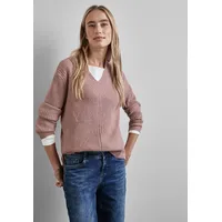 STREET ONE STREET ONE, Damen, A302769 Strukturpullover, rosewood pink melange, - 48072828-42