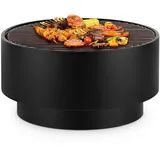Blumfeldt Pompeji Feuerschale und Grill Ø60cm Stahl Schwarz