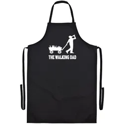 multifanshop Grillschürze - Bollerwagen - The Walking Dad - Druck weiß - Schürze