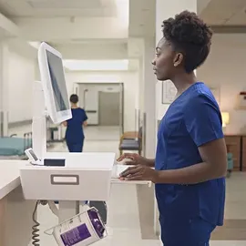 Ergotron CareFit Slim 2.0 Gold, Weiß, Universal, Multimedia-Wagen,