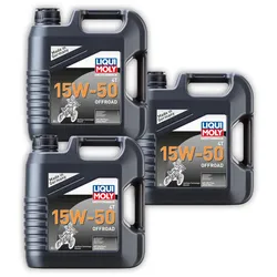 3x 4L LIQUI MOLY 3058 Motorbike 4T 15W-50 Offroad 4 Takt Motoröl Motorrad Motor