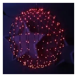 MARELIDA LED Drahtkugel Leuchtkugel 50cm 220 bunte LED Farbwechsel Innen Außen