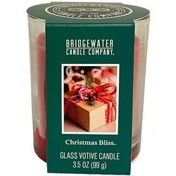 Bridgewater Glas Votive Kerze Christmas Bliss