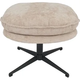 MCW Relaxsessel MCW-P32 Chenille 370 g/m2 70 x 100 x 80 cm Creme mit Hocker