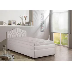 Polsterbett MAINTAL, grau (silbergrau), B:130cm, Betten