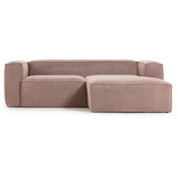 Kave Home Ecksofa Blok Cord Rosa 240 x 174 cm