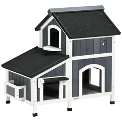 PawHut Katzenhaus Tannenholz