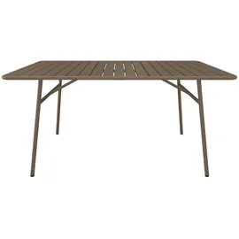 vente-unique Gartentisch 160 x 80 x 74,5 cm Braun/Schwarz