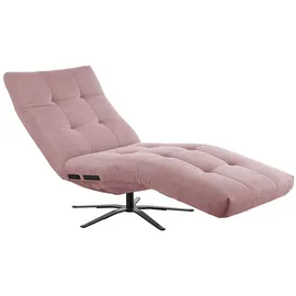 KAWOLA Relaxliege LETICIA motorisch mit Akku Feincord rosa