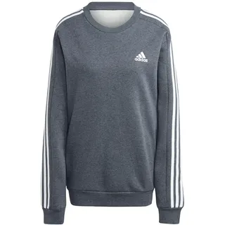 Adidas Herren Essentials Fleece 3-Stripes Sweatshirt, Dark Grey Heather, XXL