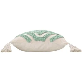 bricoline Douceur d ́intérieur Zierkissen, Grün, Naturmaterialien, 40x40 cm,