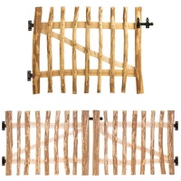 BooGardi Gartentor Holz Bausatz · 168 Größen bis 3m · Breite 80 cm Höhe 100 cm Lattenabstand 3-5 cm · Staketentor Haselnuss · Einflügeltor · Gartentür