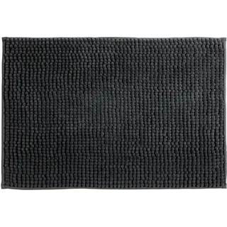 Badteppich Chenille Grau 50 x 80 cm