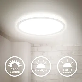 B.K.Licht LED Panel Ø29,3 cm - Weiß