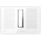Klarstein Chef-Fusion Induktionskochfeld Mit Dunstabzug - 7.200-W-Flex-Zone, 610 m3/h Saugleistung, Energieeffizienzklasse A, Touch-Bedienung, Gla... - Weiß