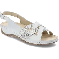 Silberne Sandalen Helios Elegante Damenschuhe, 37