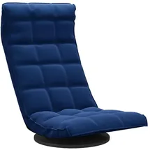 vidaXL Fernsehsessel Bodenstuhl Drehbar Polyester, Samt 54 x 80 x 54 cm Blau