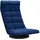 vidaXL Fernsehsessel Bodenstuhl Drehbar Polyester, Samt 54 x 80 x 54 cm Blau