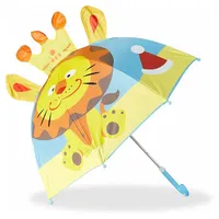 Relaxdays Kinder-Regenschirm Löwe blau