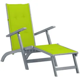 vidaXL Liegestuhl mit Fußstütze 200 x 60 x 90 cm Beige